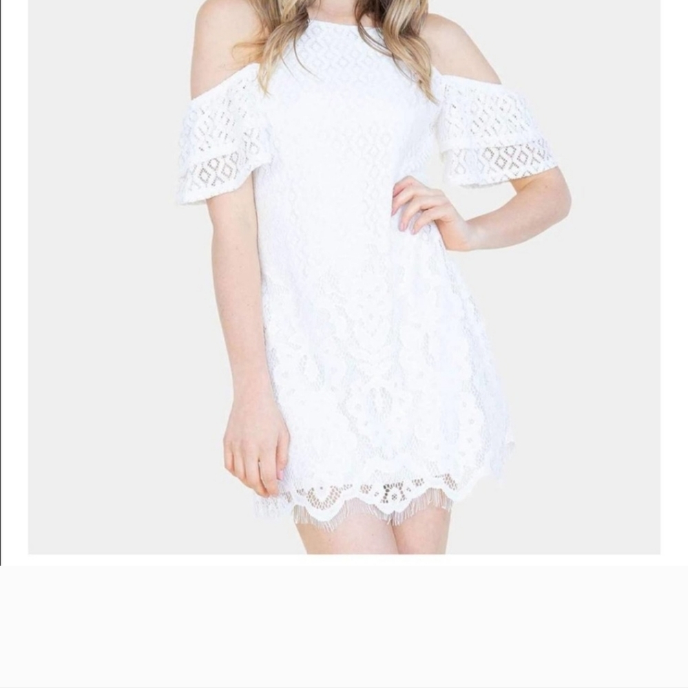 Speechless Cold Shoulder Ivory dress size L